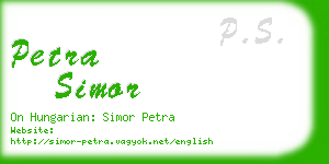 petra simor business card